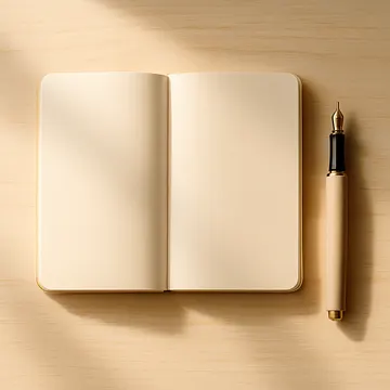 Le Carnet de vérité : un carnet ouvert avec un stylo, lumière naturelle